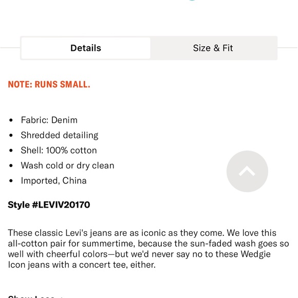 [Levi’s] Wedgie Fit Selvedge Jeans Desert Delta - Picture 4 of 6